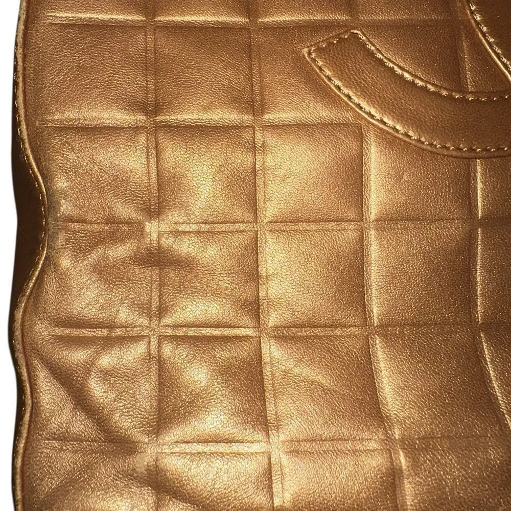 Chanel Gold Quilted Tote Bag - Picture 13 of 14
